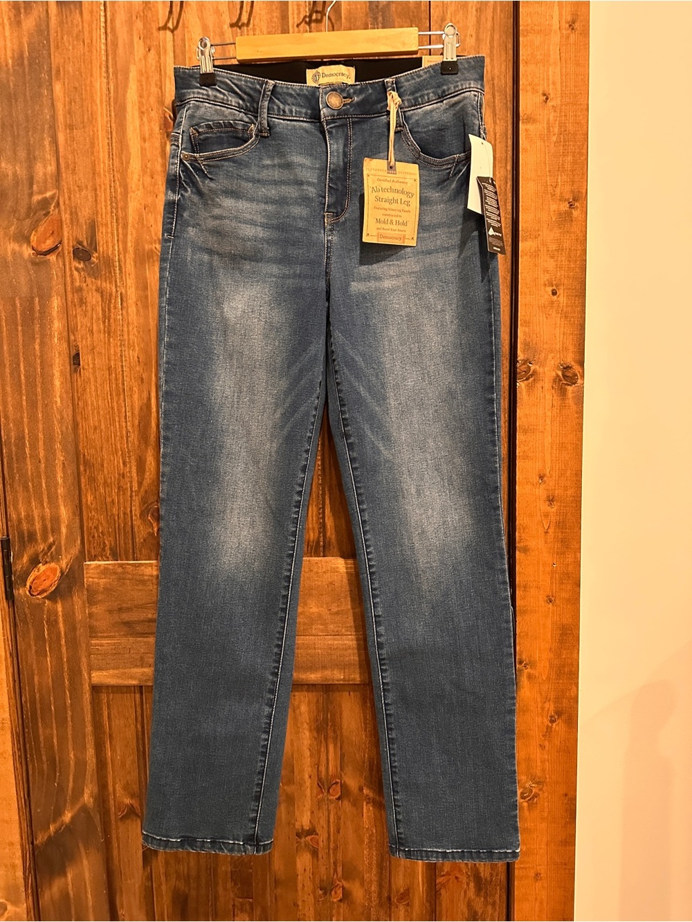 Democracy Mid Wash Blue Straight Leg Jeans
